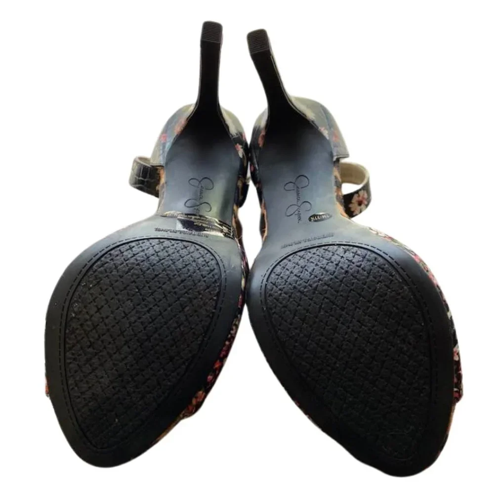 Jessica Simpson Divene Floral Cheetah Platform Stiletto Heels 7 Y2K Glam - Picture 7 of 9